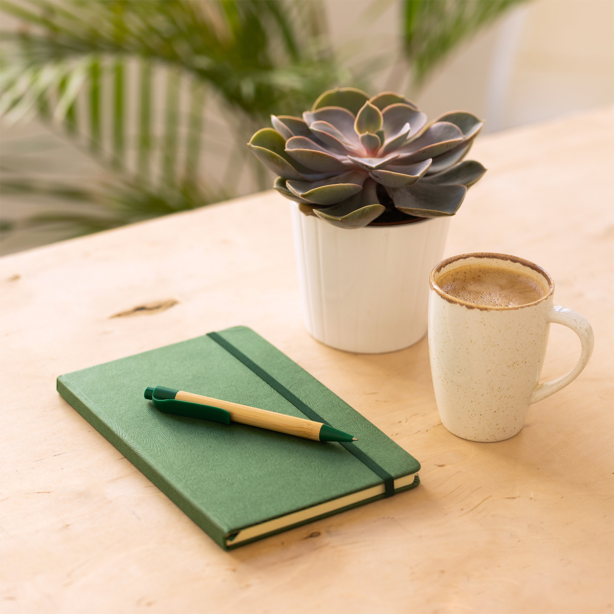 R64258.05.O - Zestaw upominkowy notes z długopisem Forest, zielony 