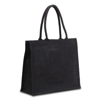 R08498 - Torba na zakupy z juty Nice Shopper, czarny 